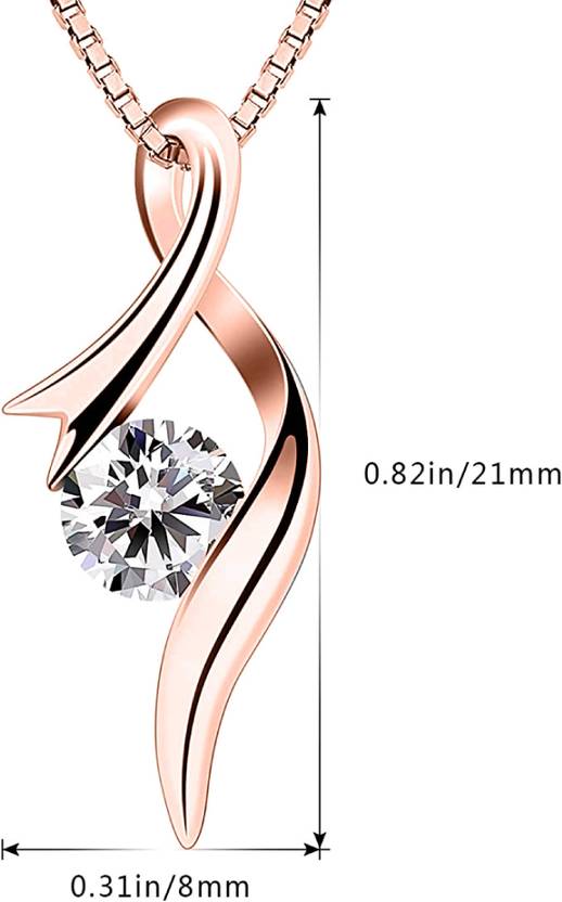 S Curve Solitaire Pendant