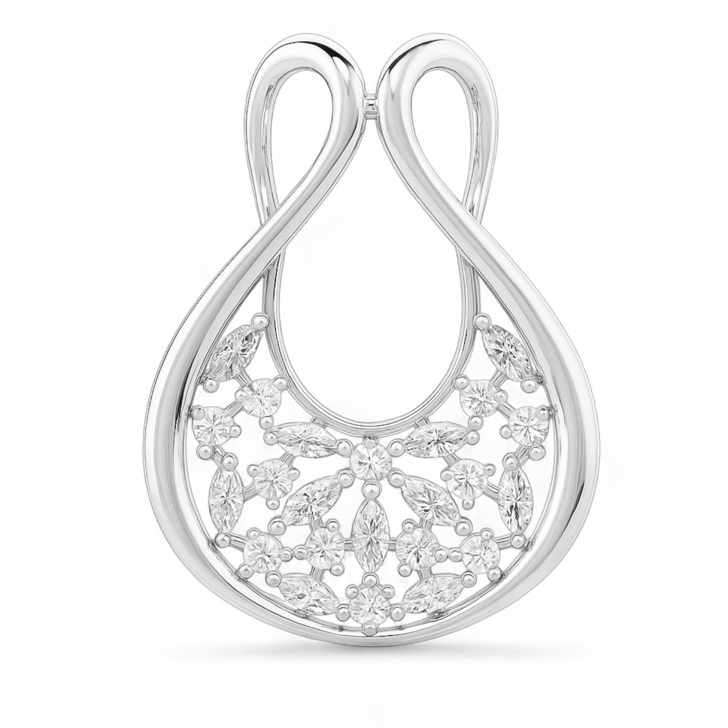 Blooming Marquise Diamond Pendant
