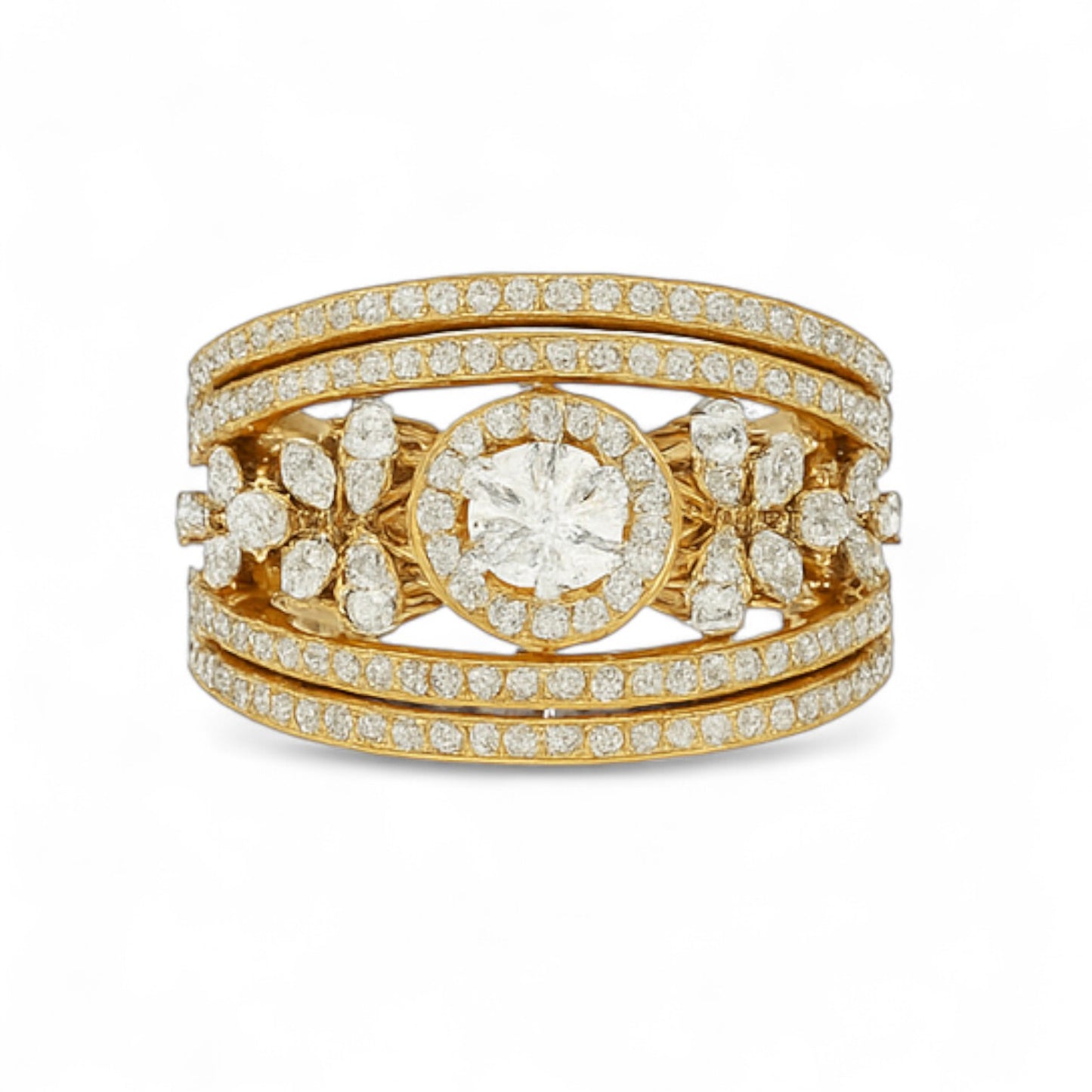 Royal Heritage Wide Diamond Band Ring