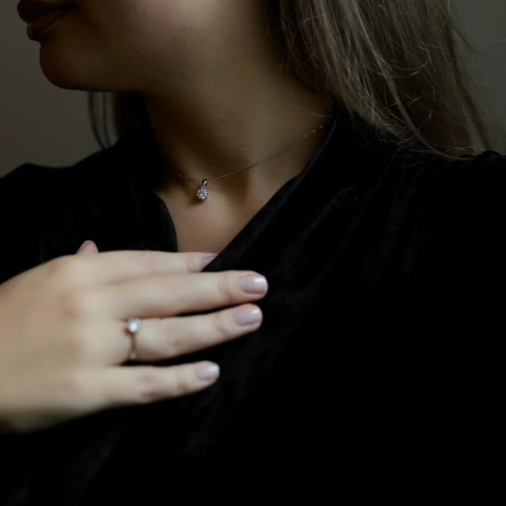 Round Solitaire Pendant