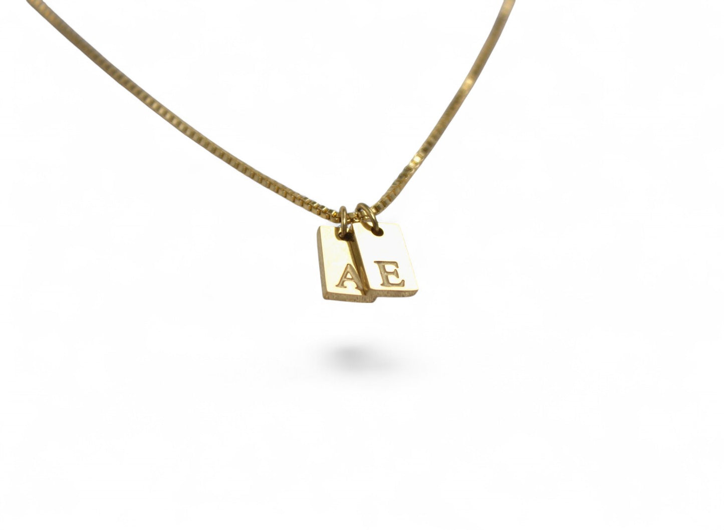 Self Love Intials Unisex Flat Plate Pendant
