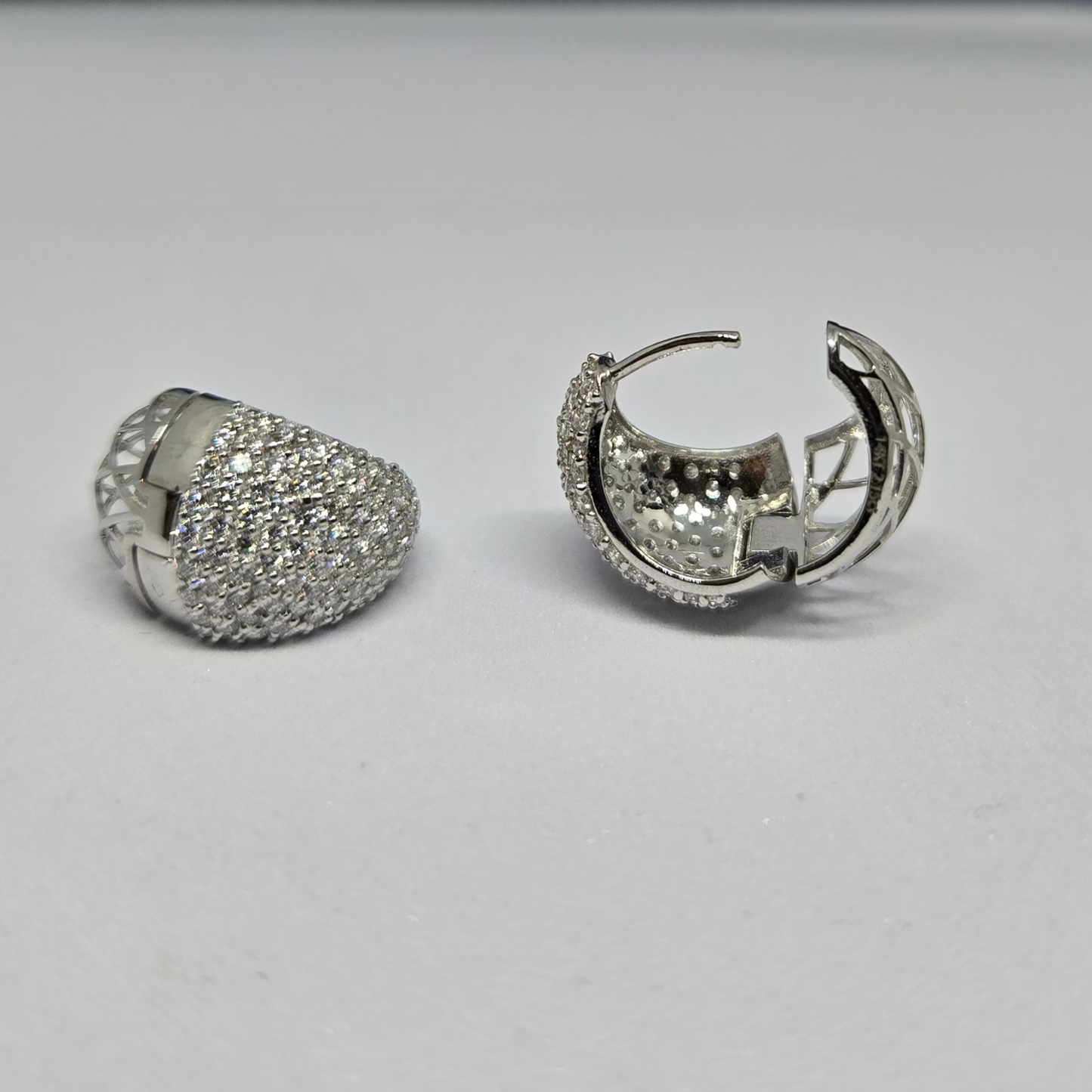 Stardust Pebble Diamond Hoop Earrings