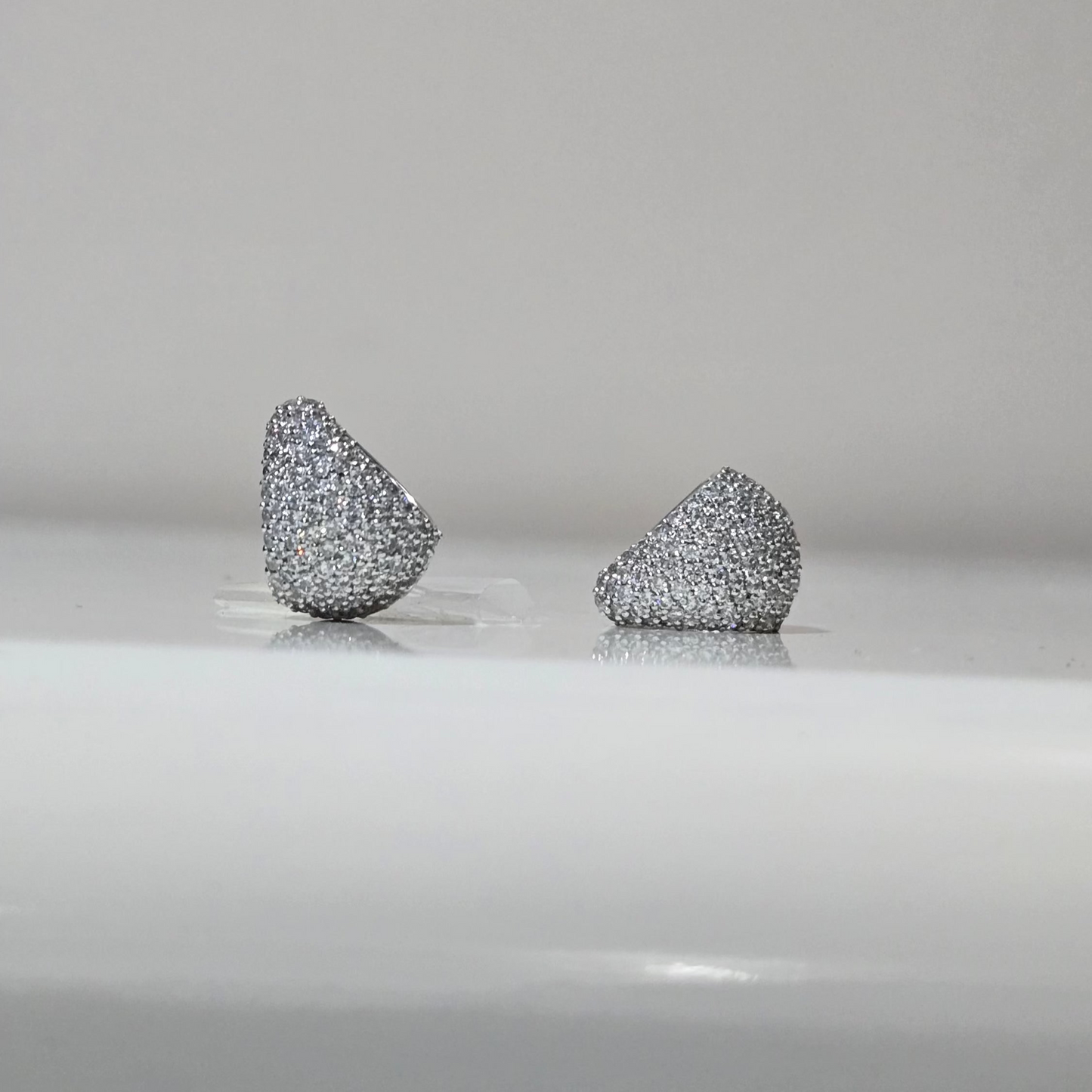 Stardust Pebble Diamond Hoop Earrings