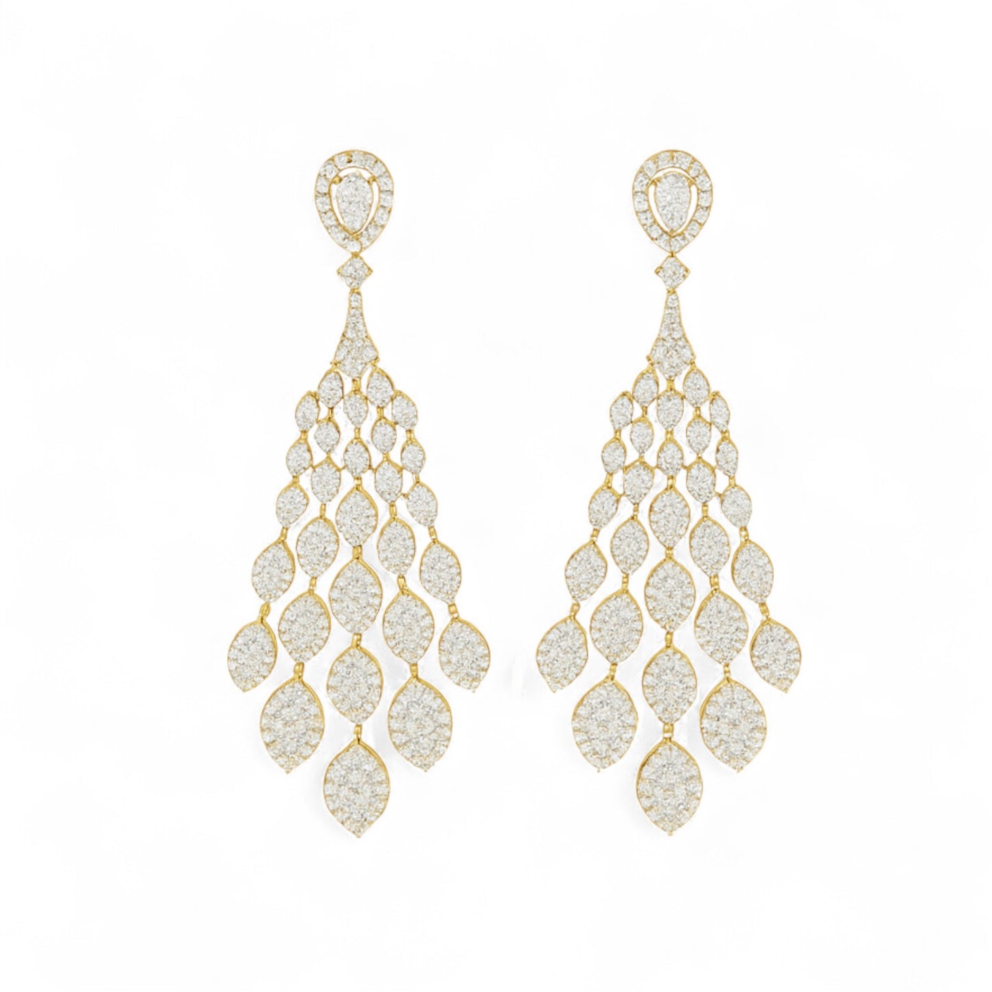 Majestic Chandelier Diamond Jhumka Earrings