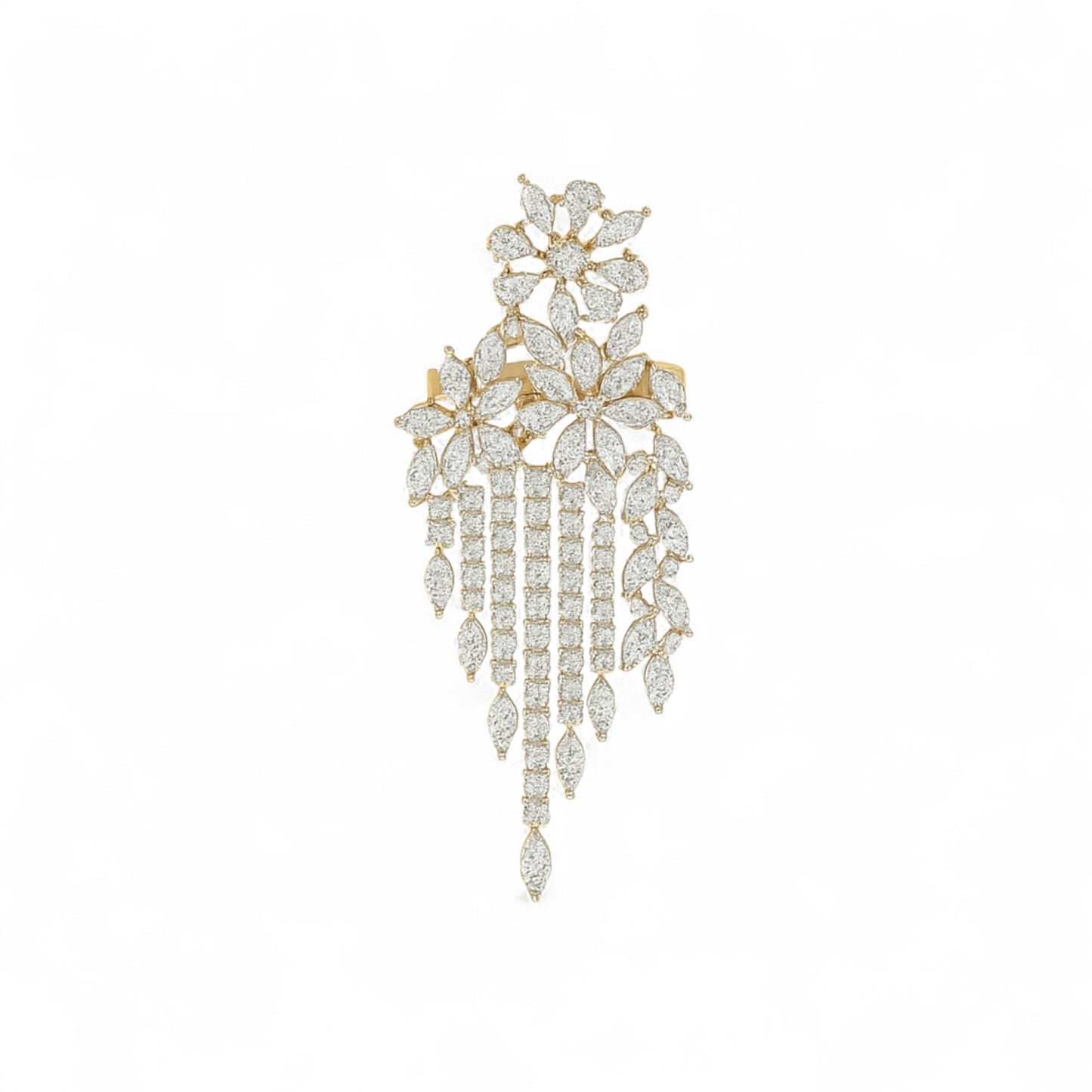 Cascading Diamond Waterfall Ring
