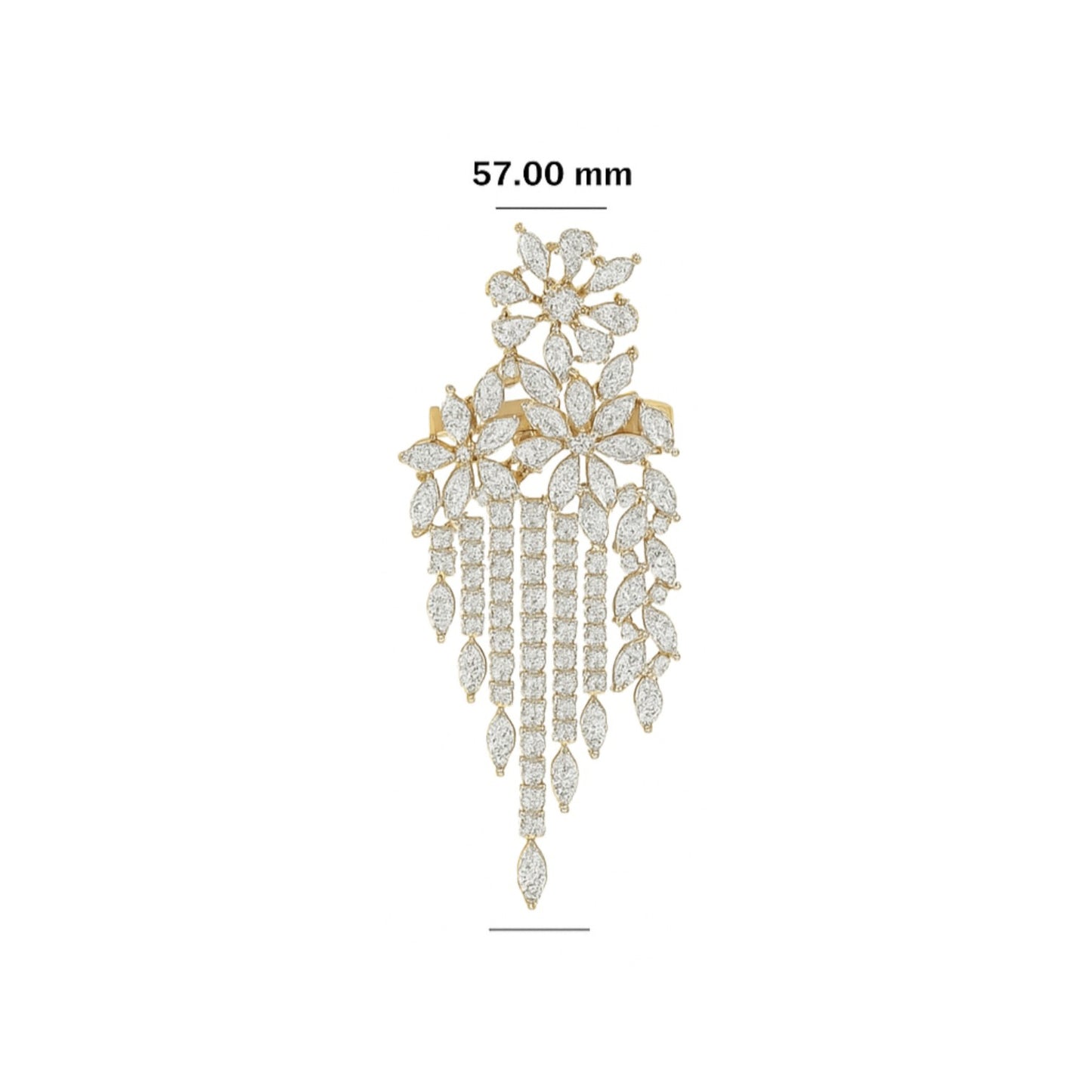 Cascading Diamond Waterfall Ring