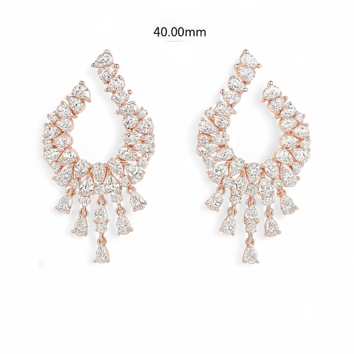 Diamond Hoop Jhumka Earrings