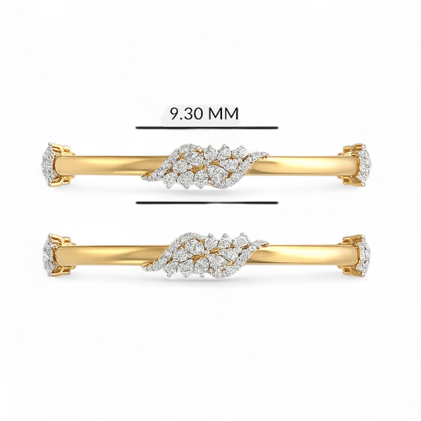 Golden Cascade Diamond Bangle