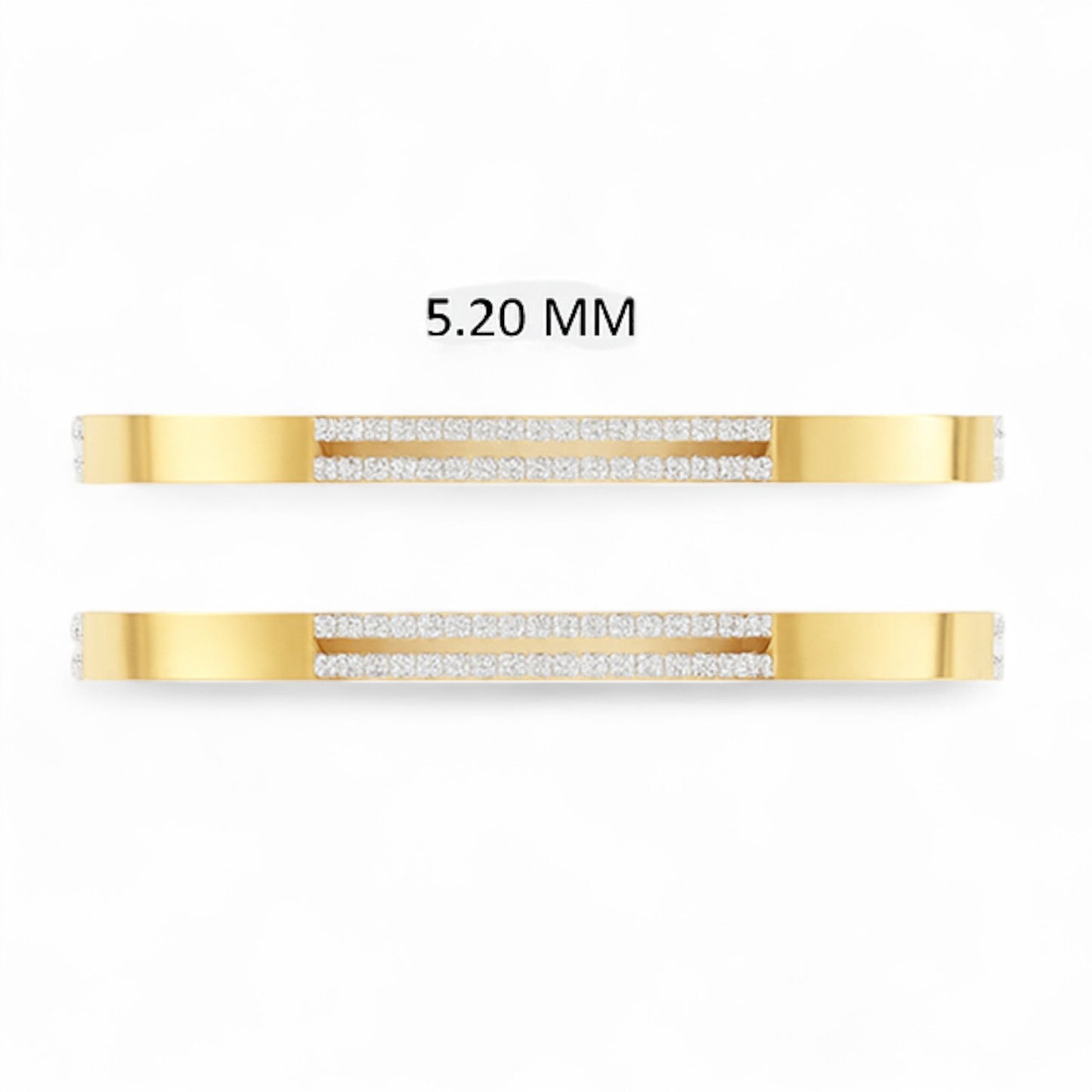 Sleek Diamond Lined Bangle
