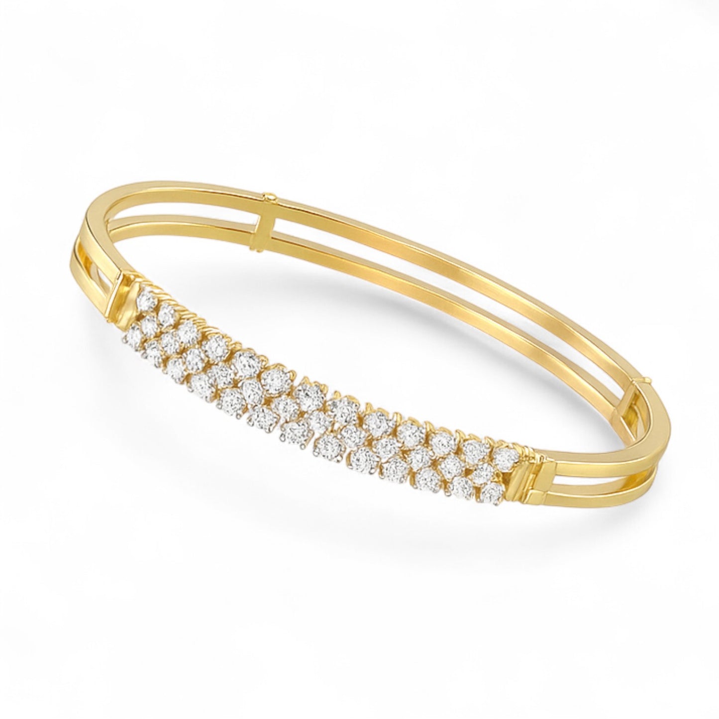Classic Diamond Cluster Bangle