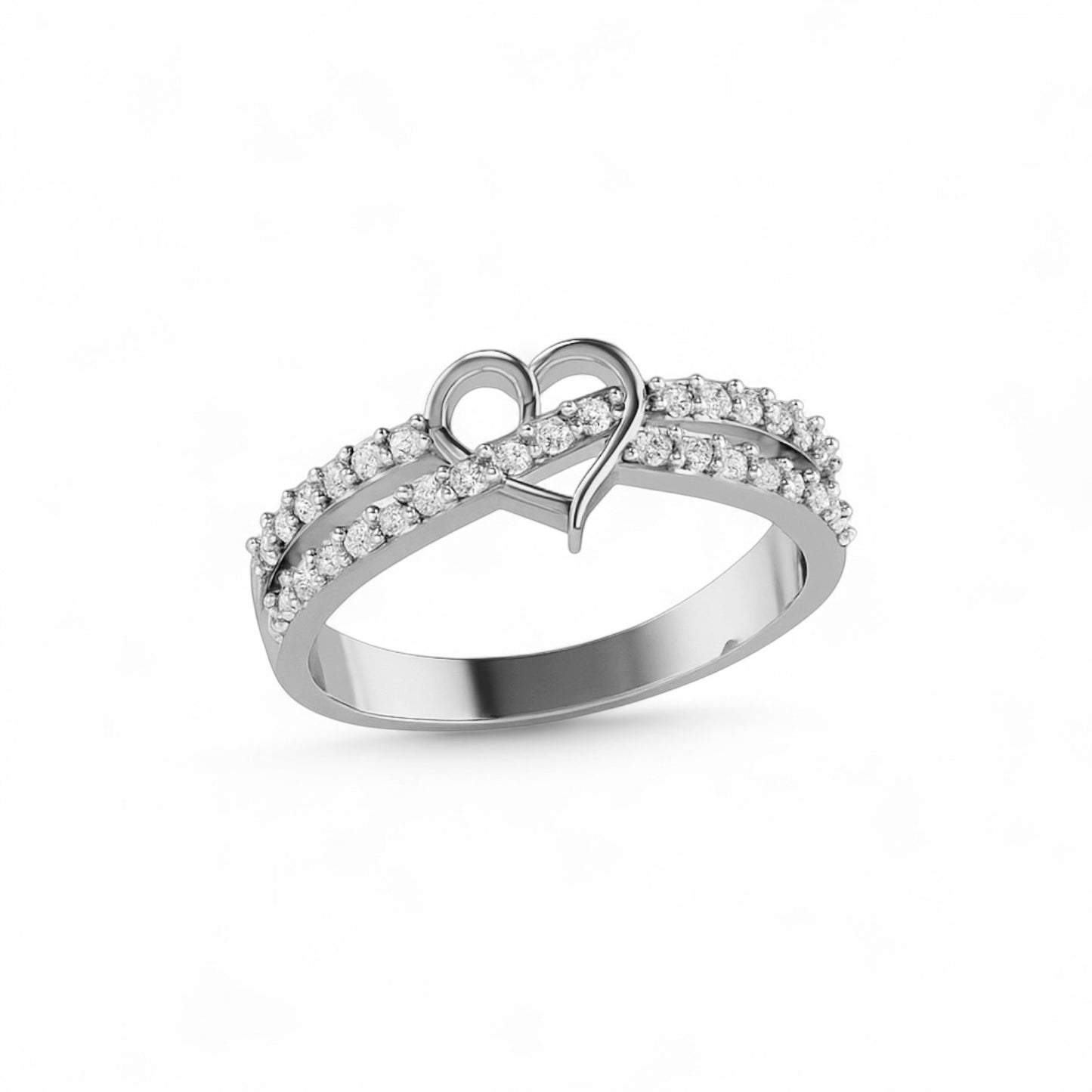Diamond Heart Promise Ring