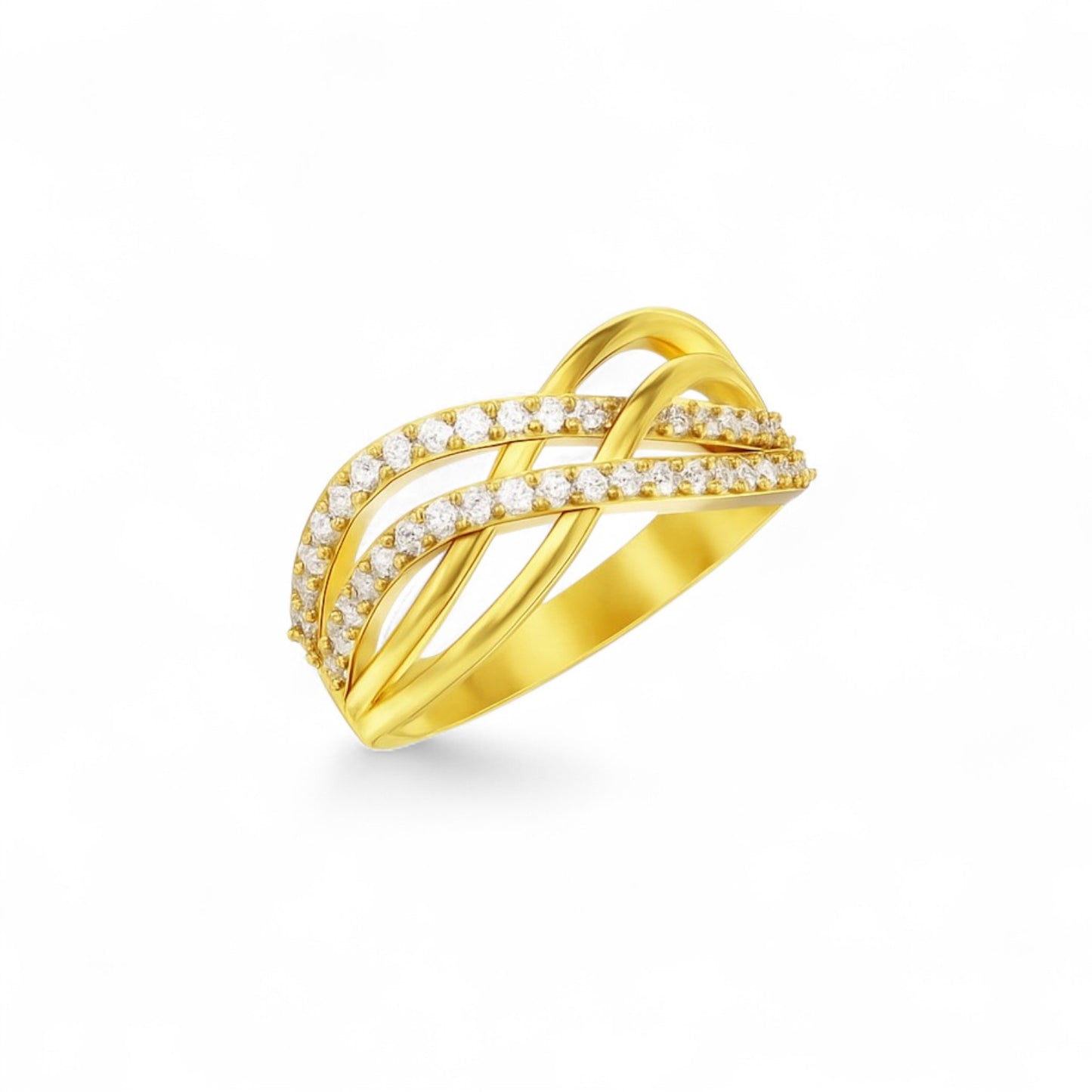 Infinity Diamond Crossover Ring