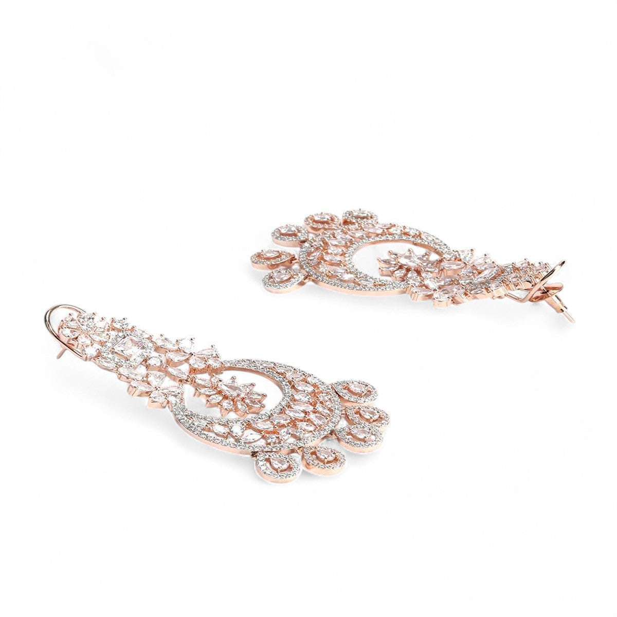 Luxury Diamond Chandelier Jhumka Earrings