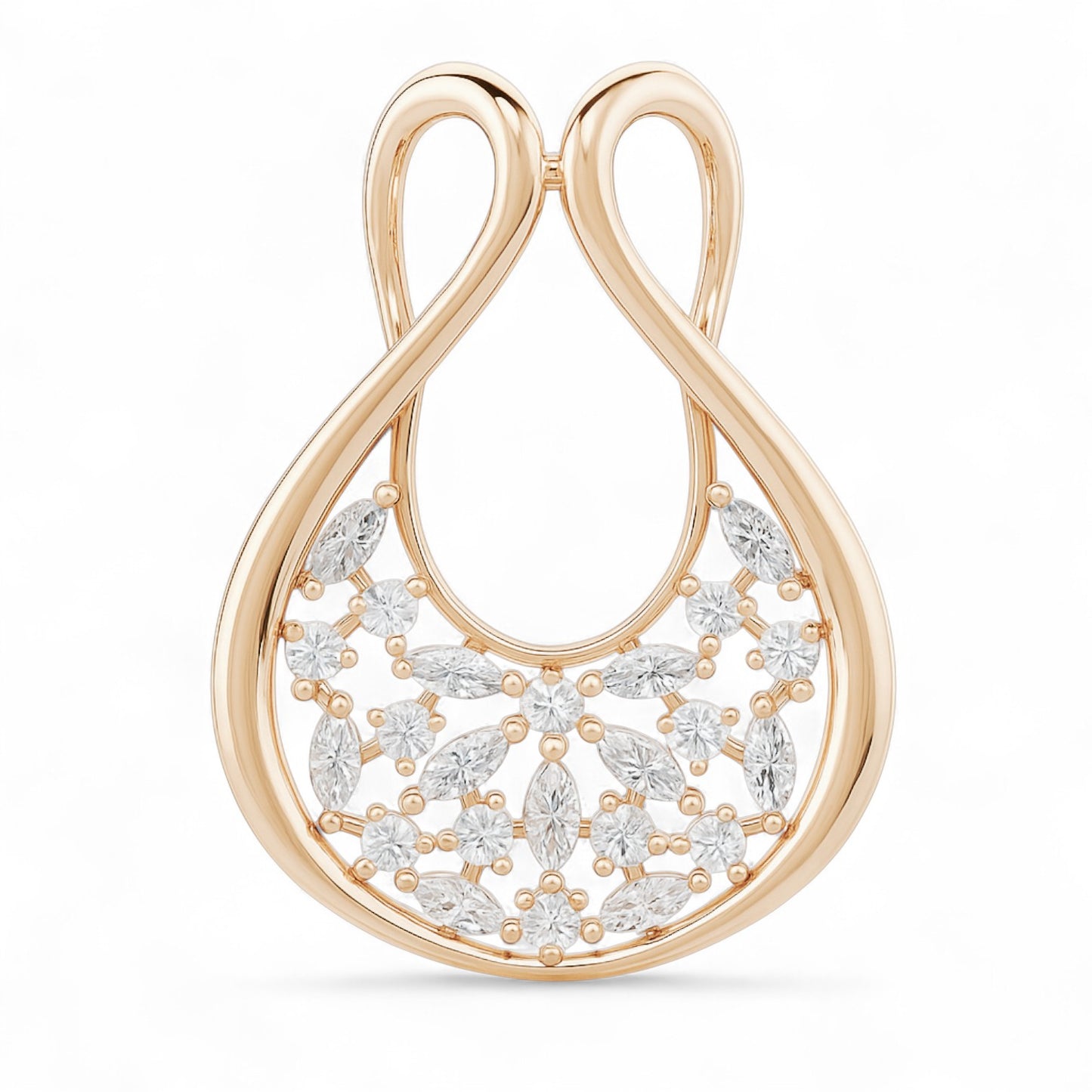 Blooming Marquise Diamond Pendant