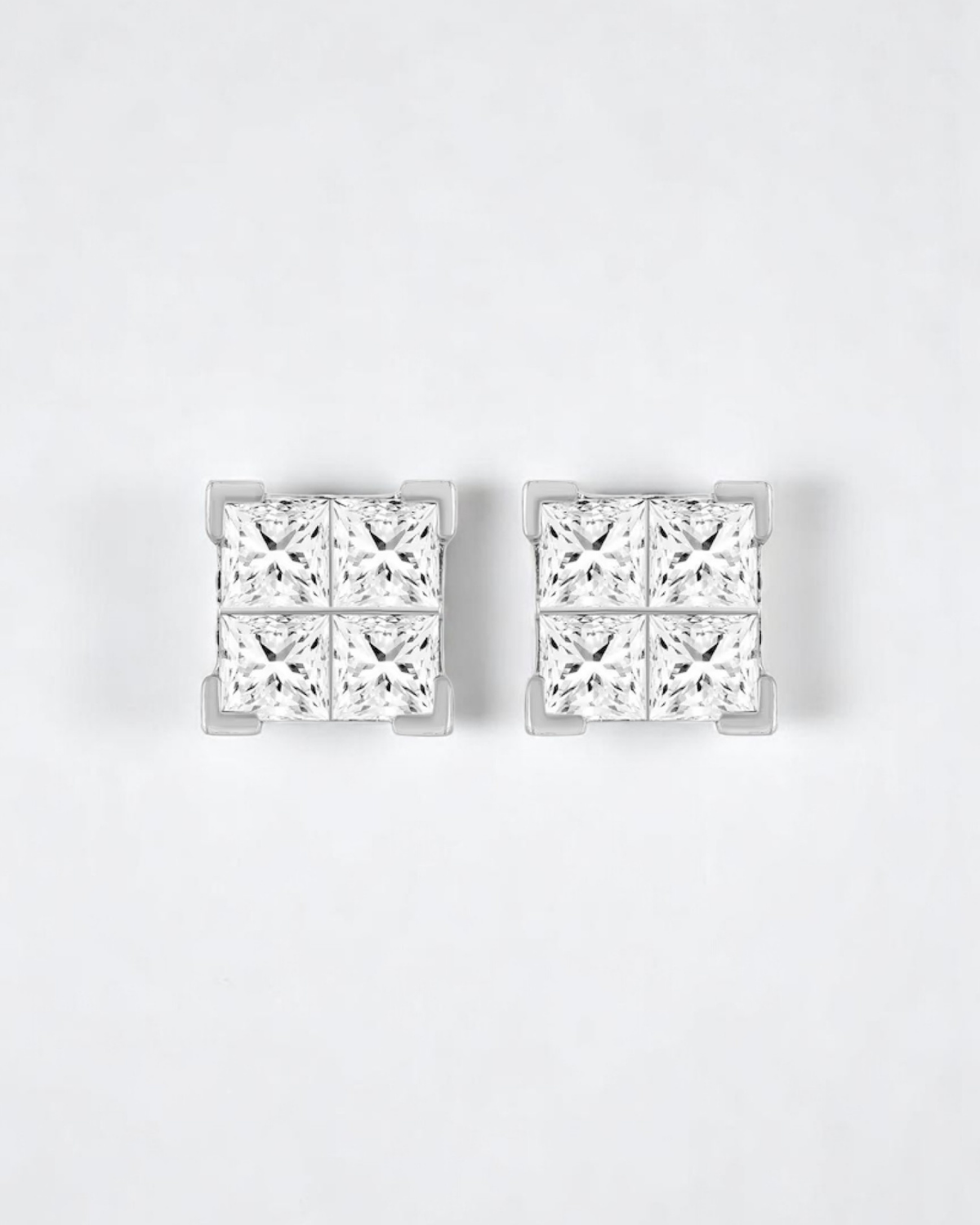 Diamond Matrix Stud Earrings