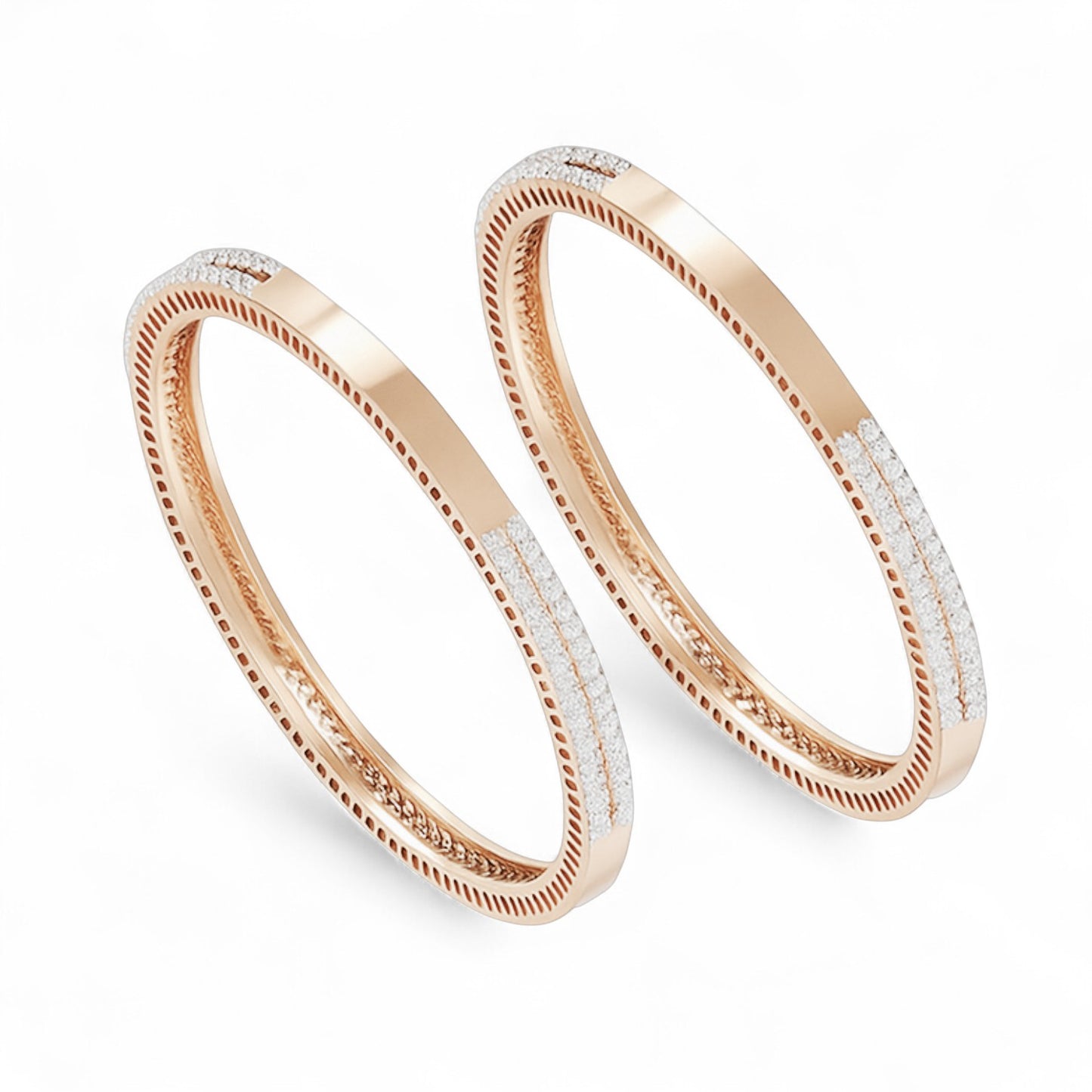 Sleek Diamond Lined Bangle