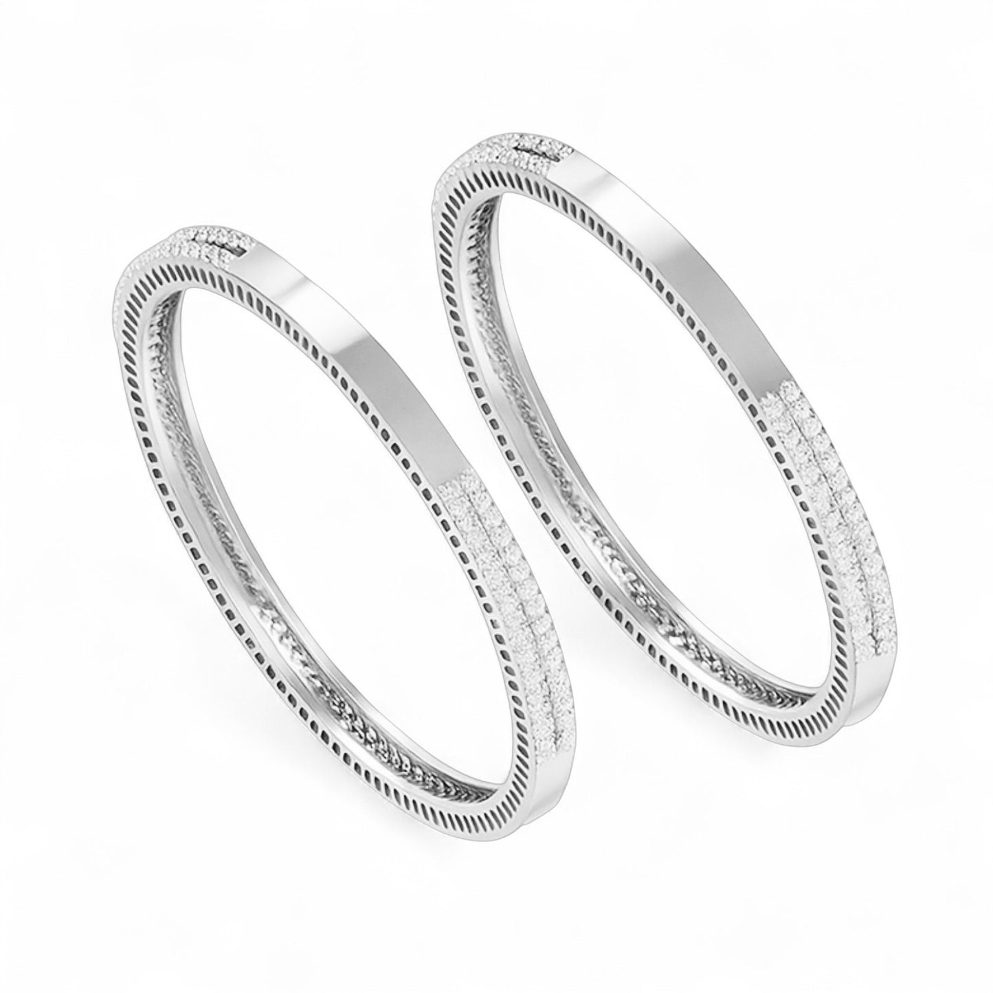Sleek Diamond Lined Bangle