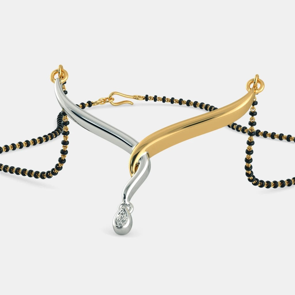 Eternity Dual Tone Gold Mangalsutra Pendant