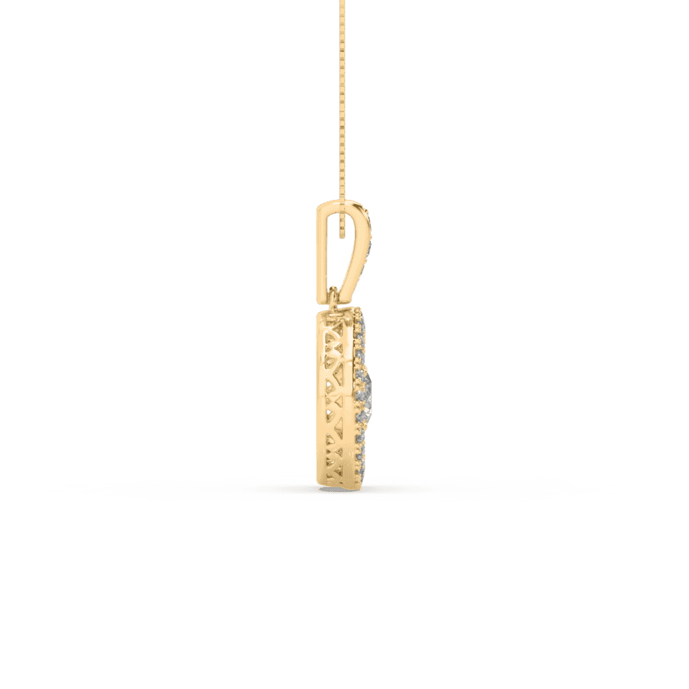 Halo solitaire pendant