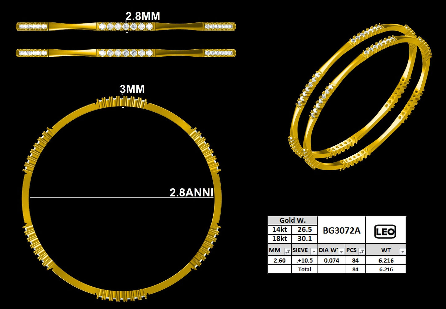 Celestial Sparkle Diamond Bangle