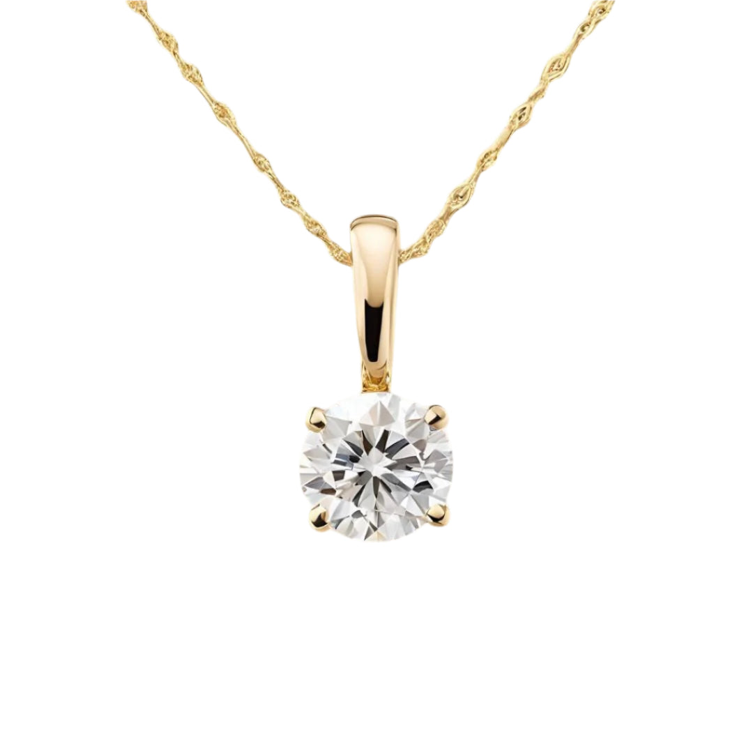Round Solitaire Pendant