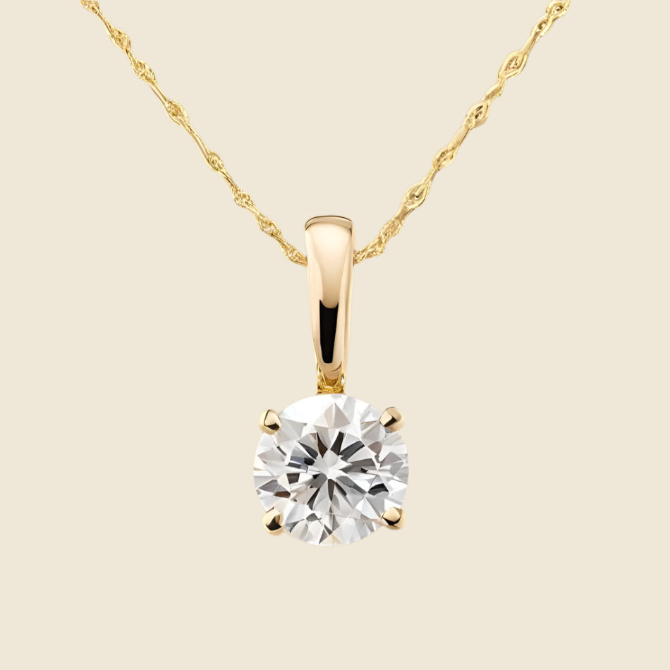 Round Solitaire Pendant