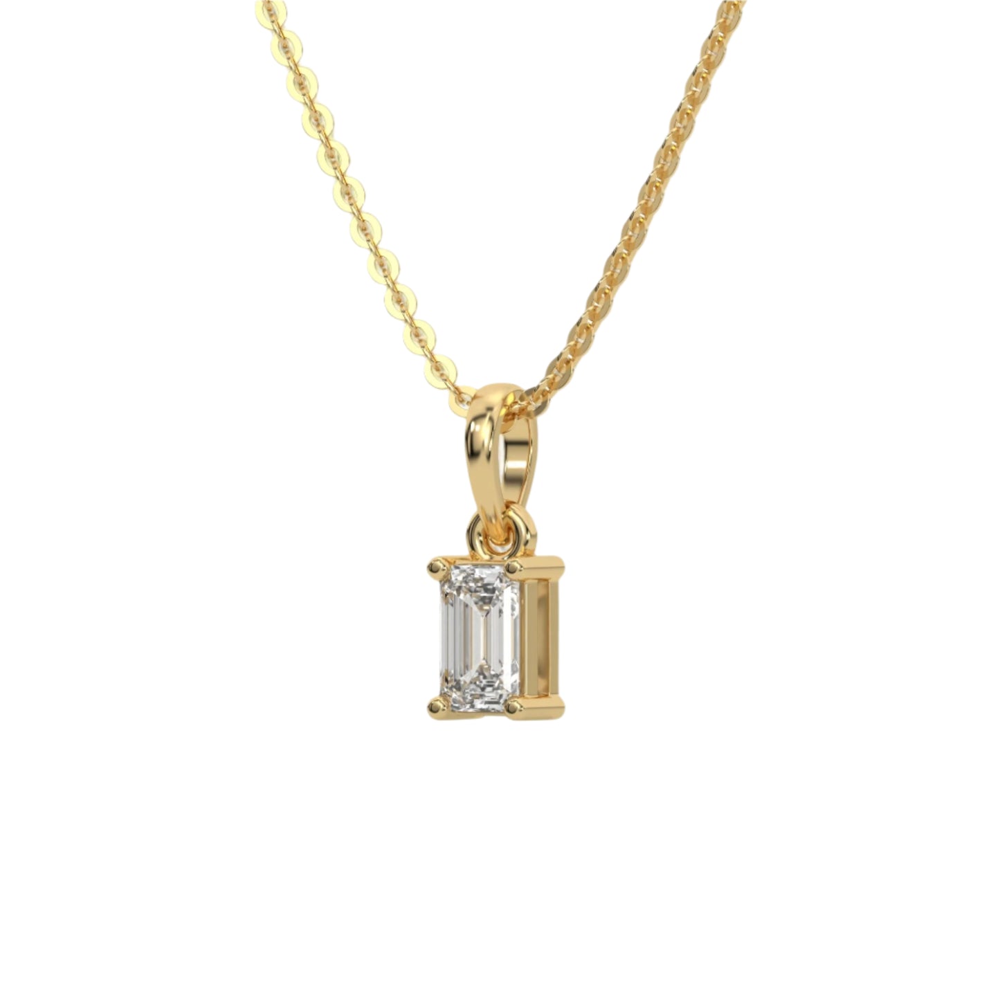 Emerald Solitaire Pendant