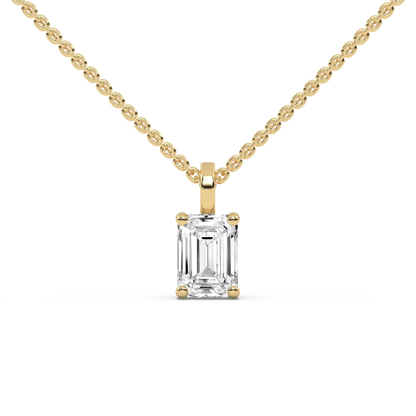 Emerald Solitaire Pendant