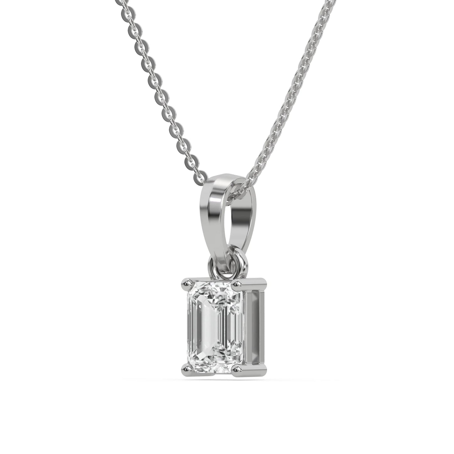 Emerald Solitaire Pendant