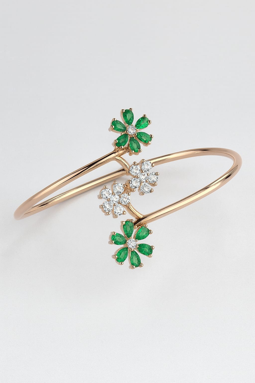 Green Floral Diamond Bracelet Kadaa