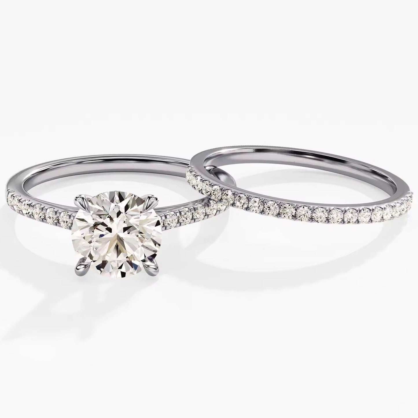Eternal Radiance Solitaire & Band Set Ring