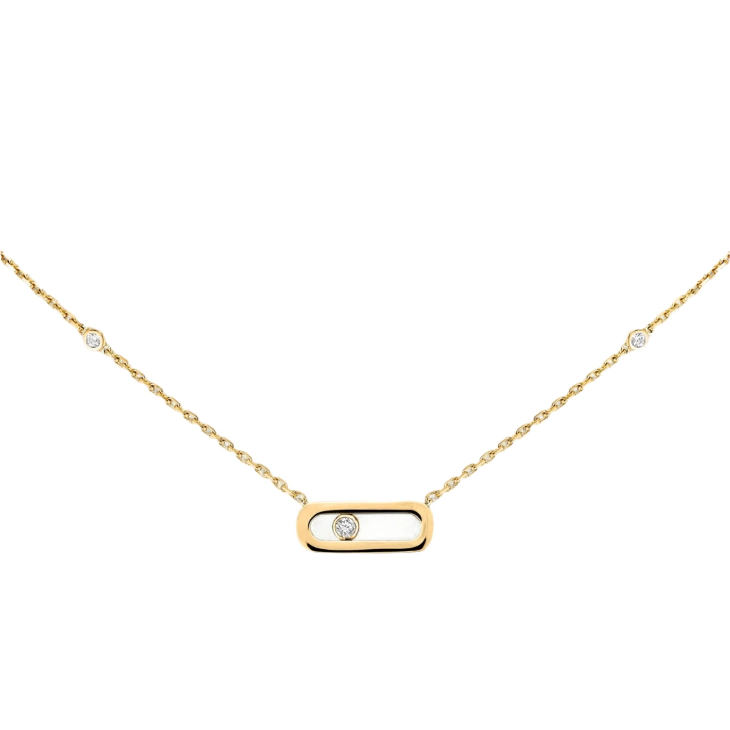 Minimalist Flat Bar Pendant with Chain