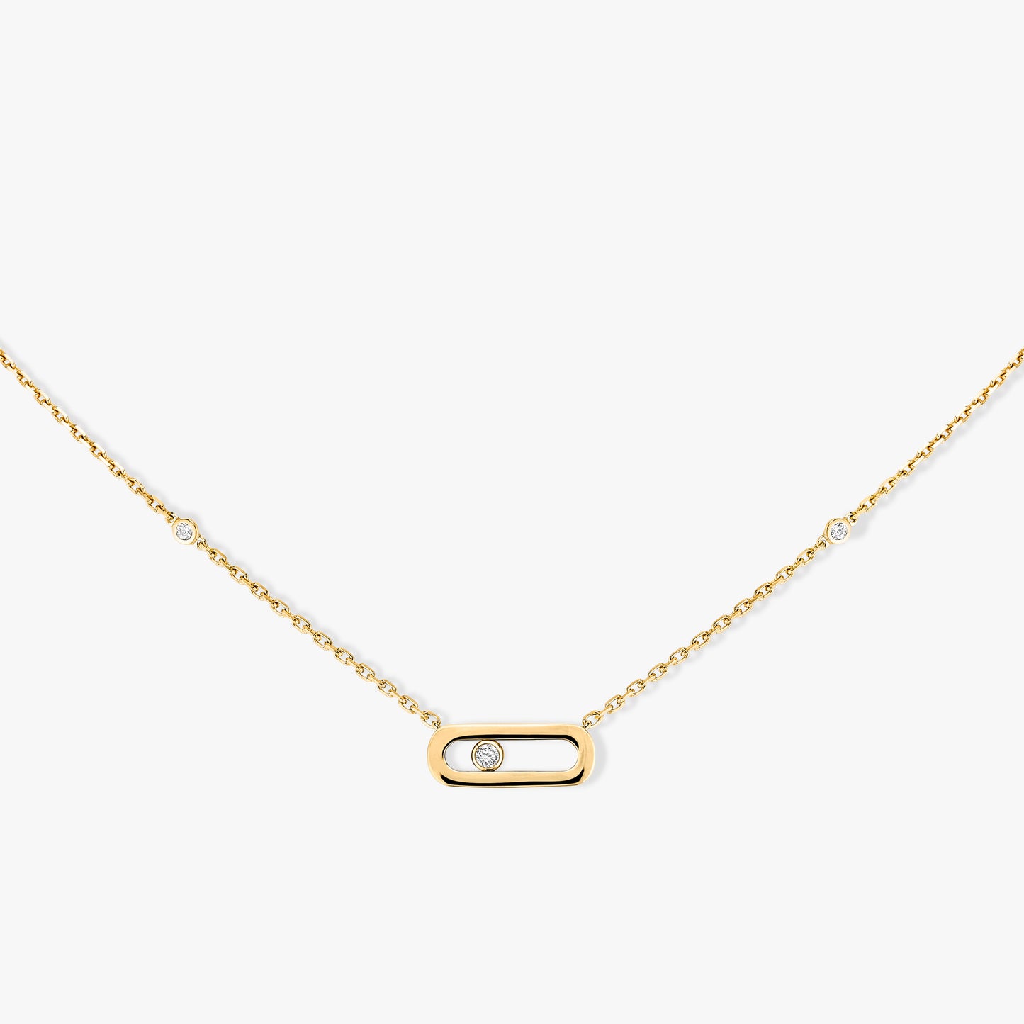 Minimalist Flat Bar Pendant with Chain