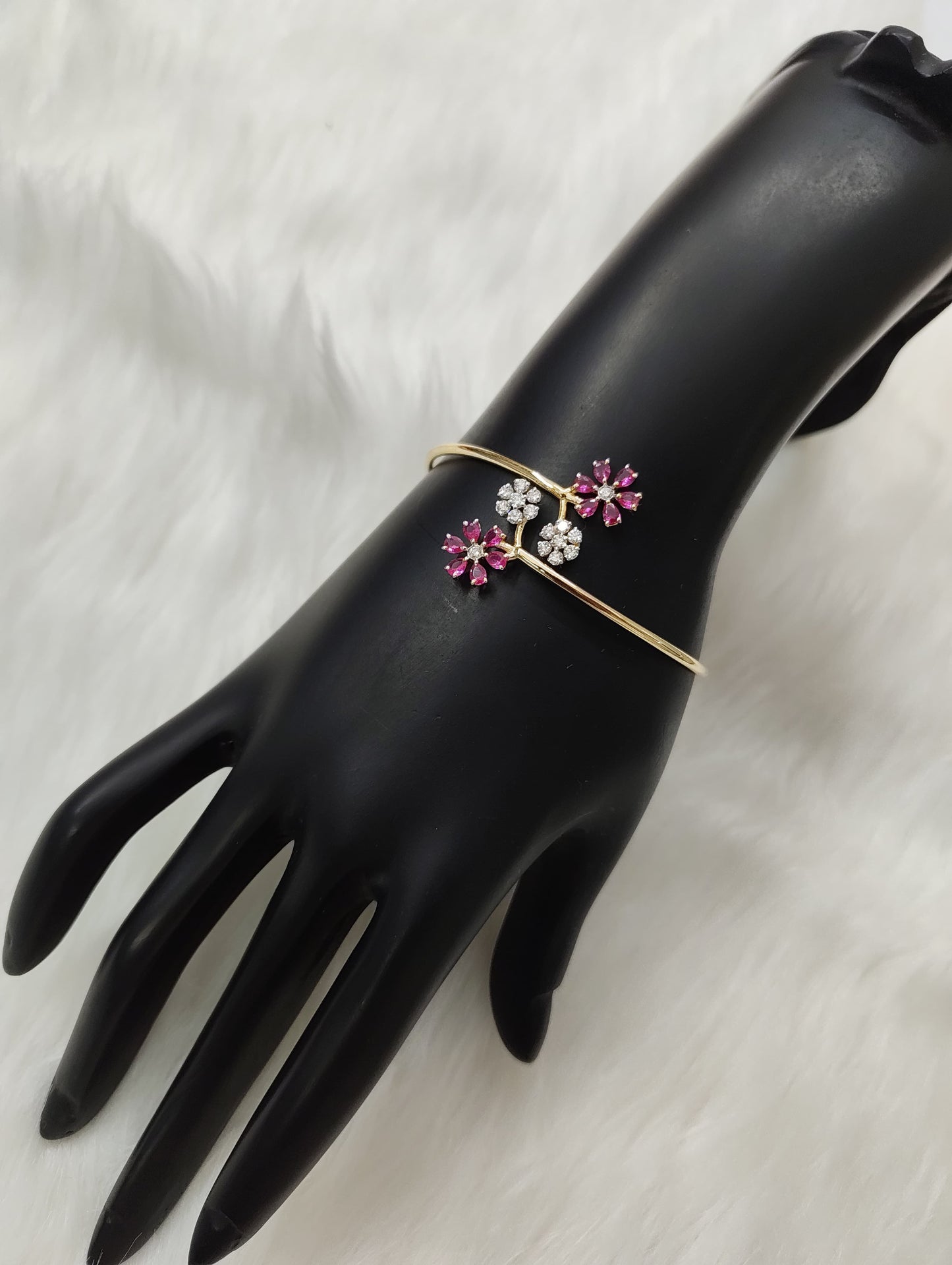 Pink Floral Diamond Bracelet Kadaa