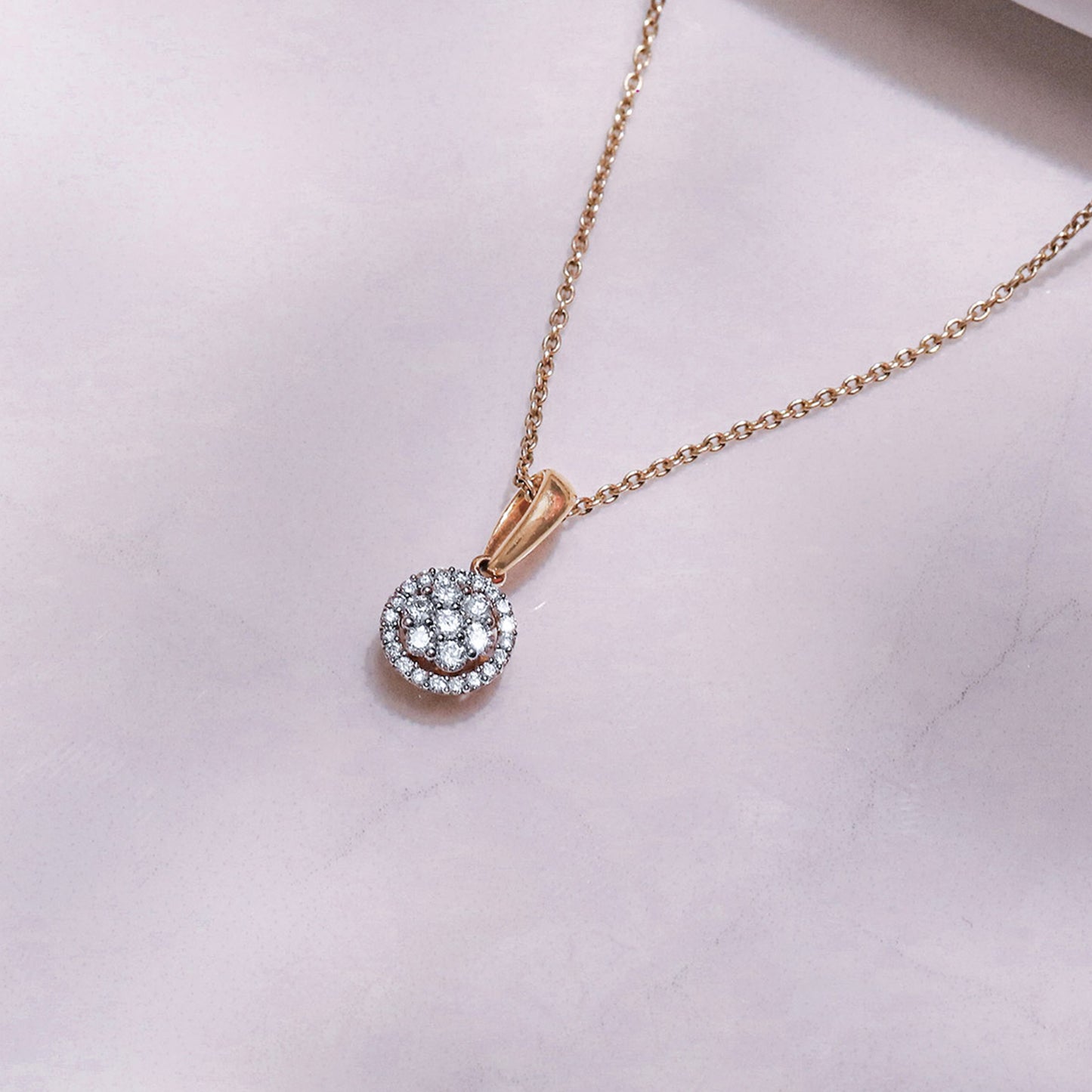 Halo Diamond Cluster Pendant