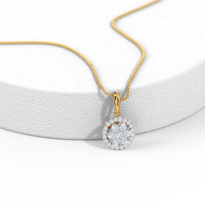 Halo Diamond Cluster Pendant