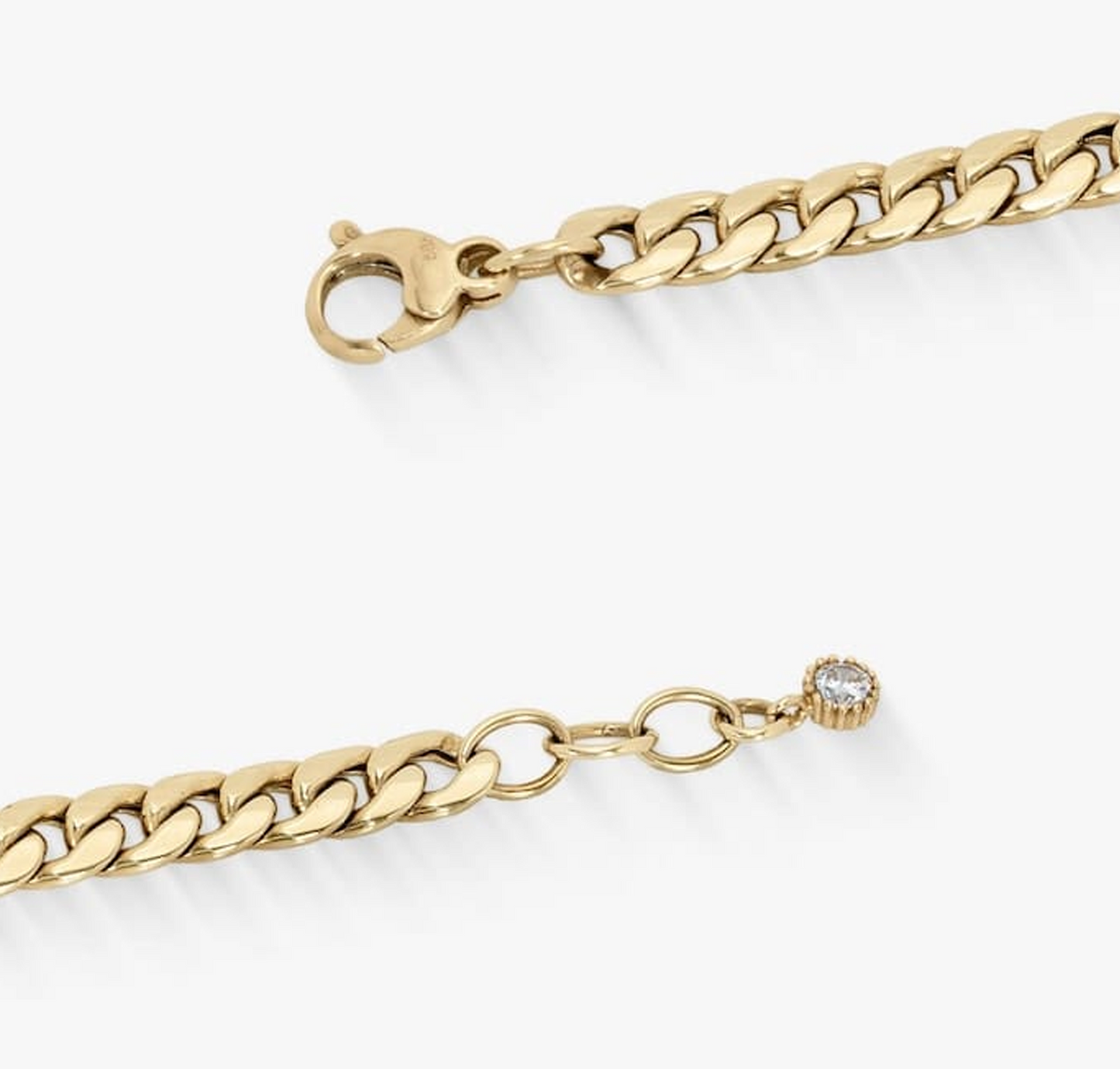 Gold and Diamond Customize Letter Chain Bracelet