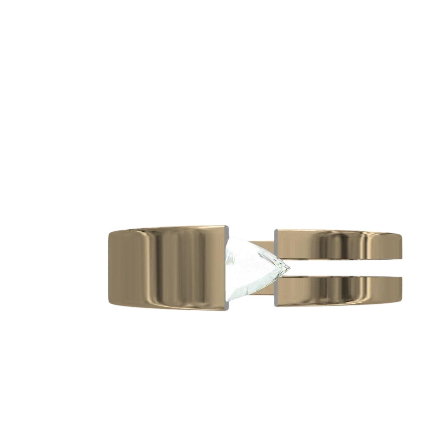 Modern Edge Triangle Ring
