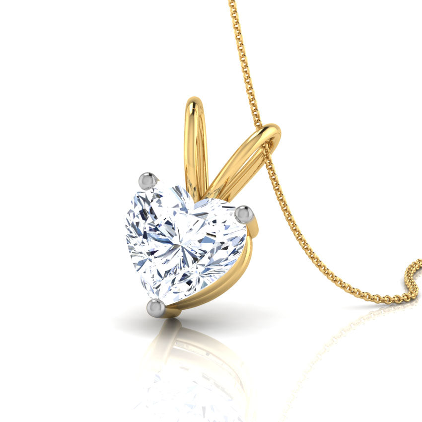 Heart Solitaire Pendant