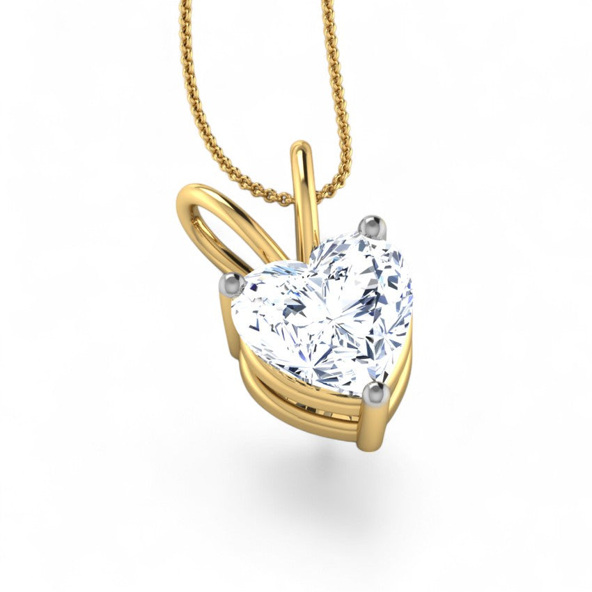 Heart Solitaire Pendant