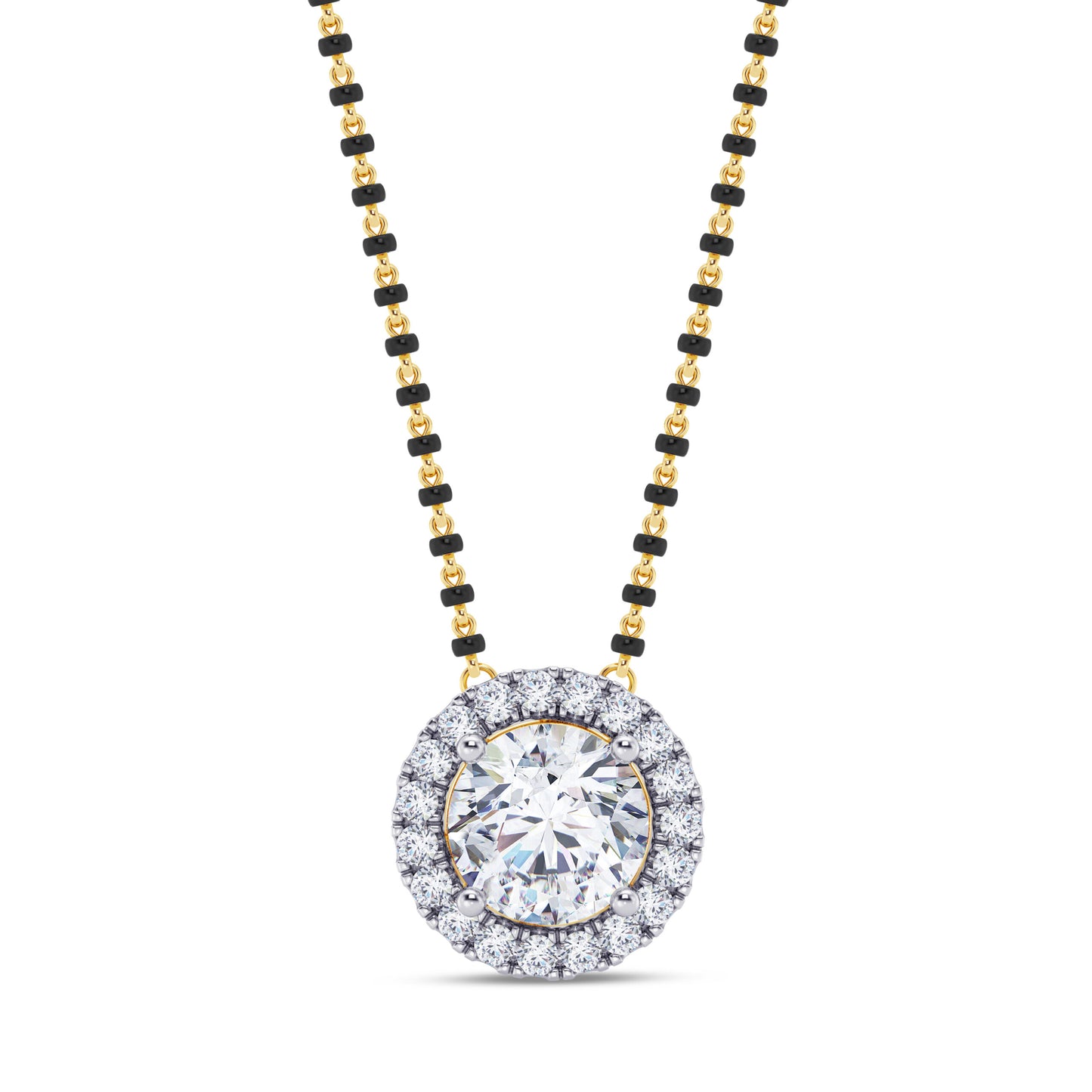 Halo Solitaire pendant mangalsutra