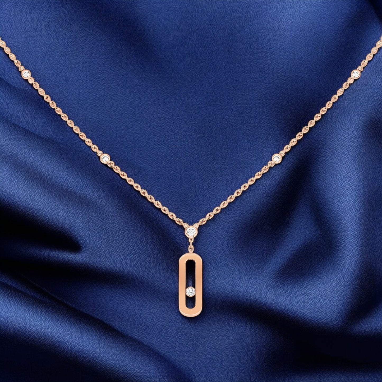 Minimalist Straight Bar Pendant with Chain