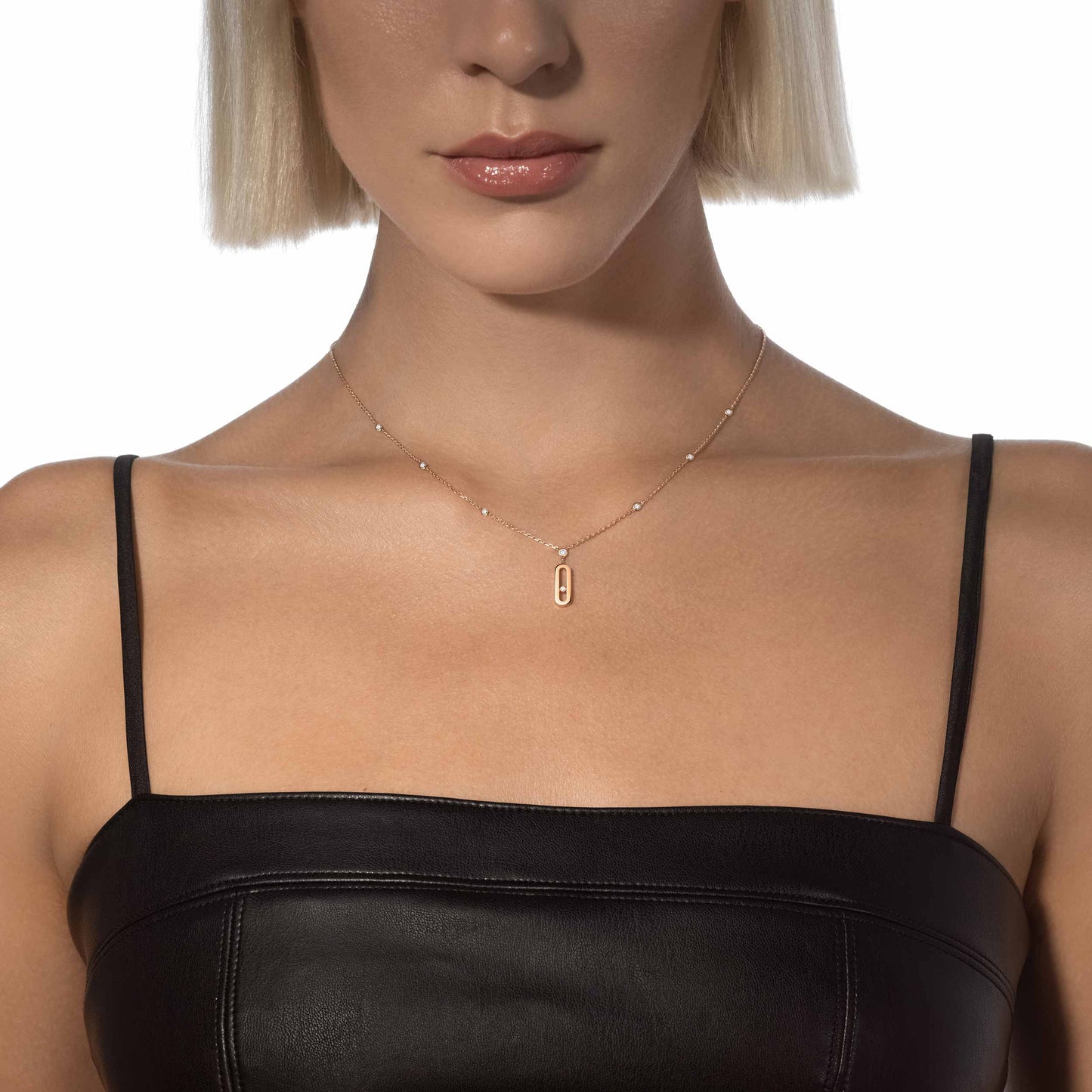 Minimalist Straight Bar Pendant with Chain