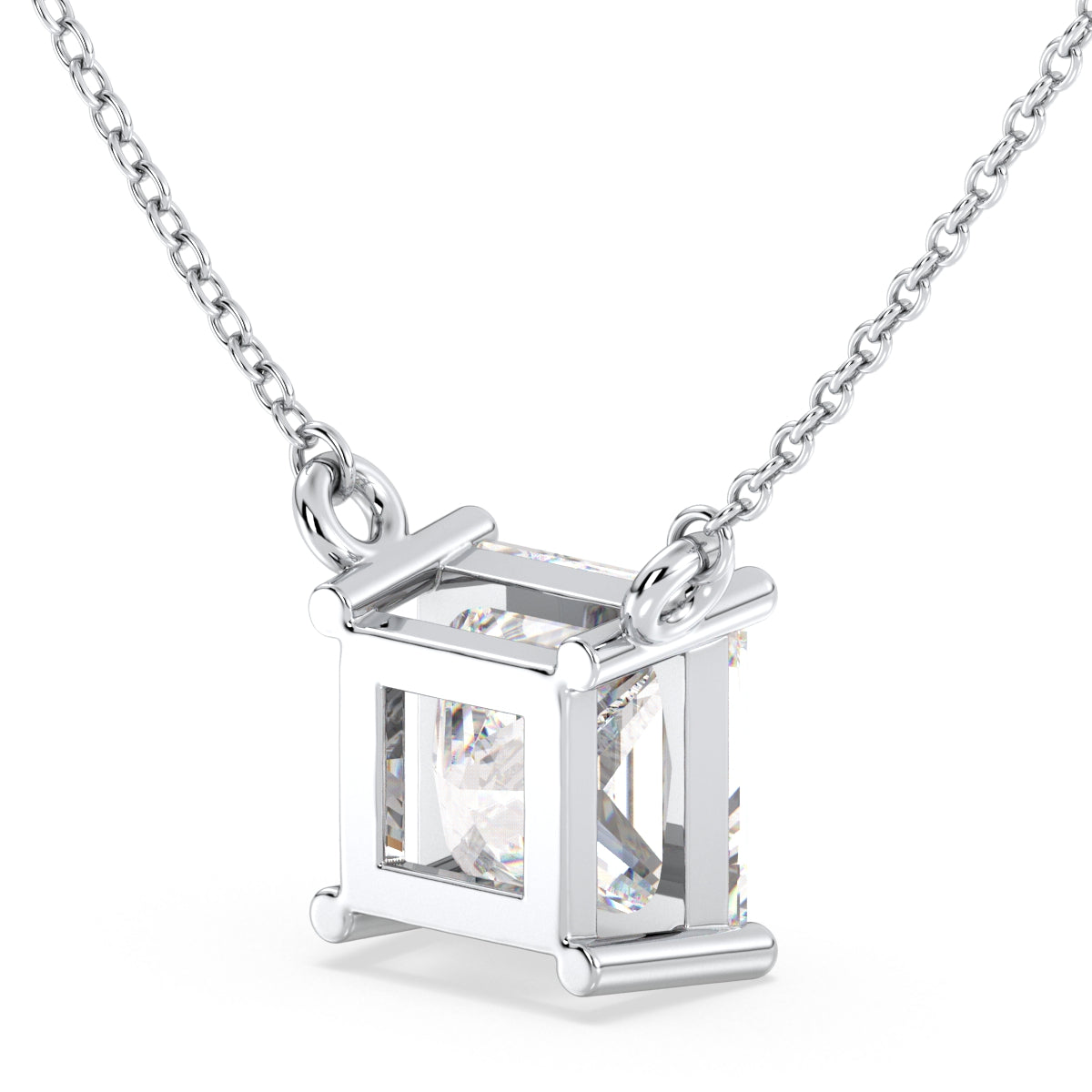 Princess Cut Solitaire Diamond Pendant