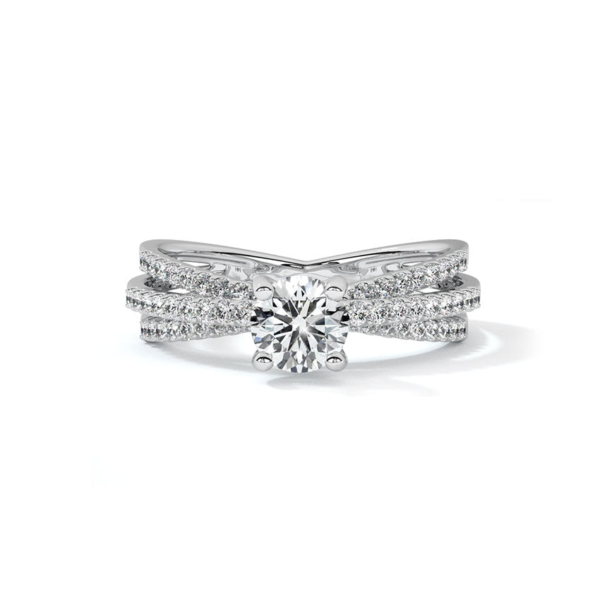 Multi streaks 0.3Carat Solitaire Ring