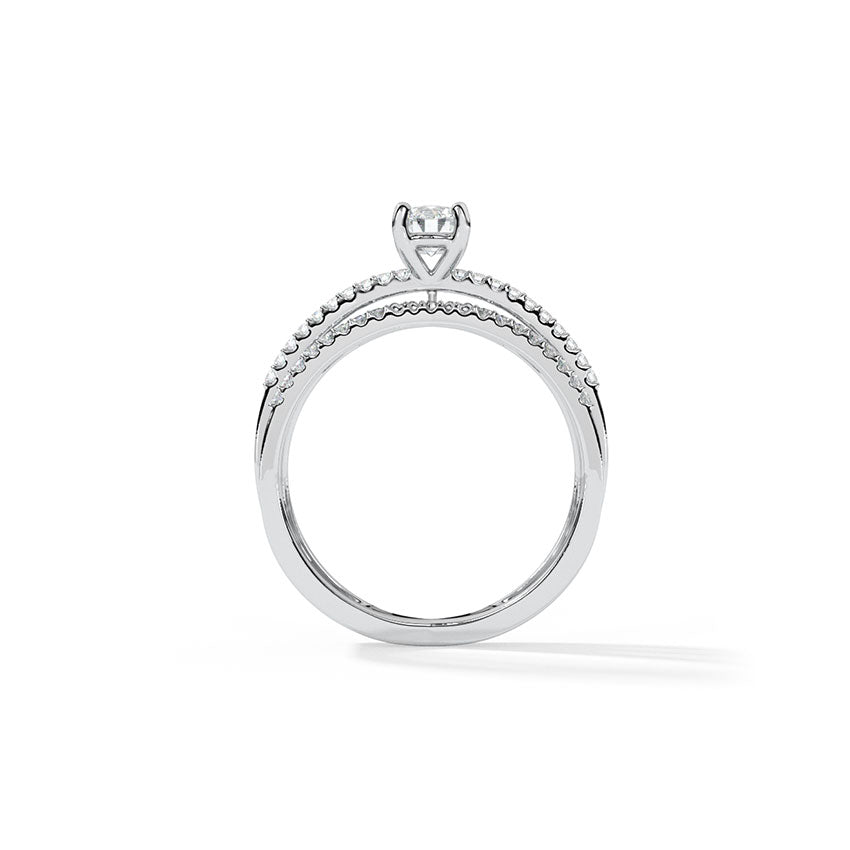 Multi streaks 0.3Carat Solitaire Ring