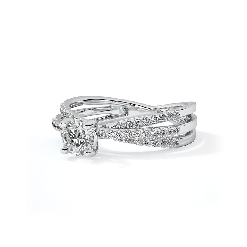 Multi streaks 0.3Carat Solitaire Ring