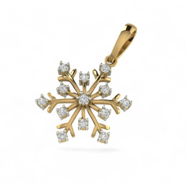 Shining Snowflake Star Pendant