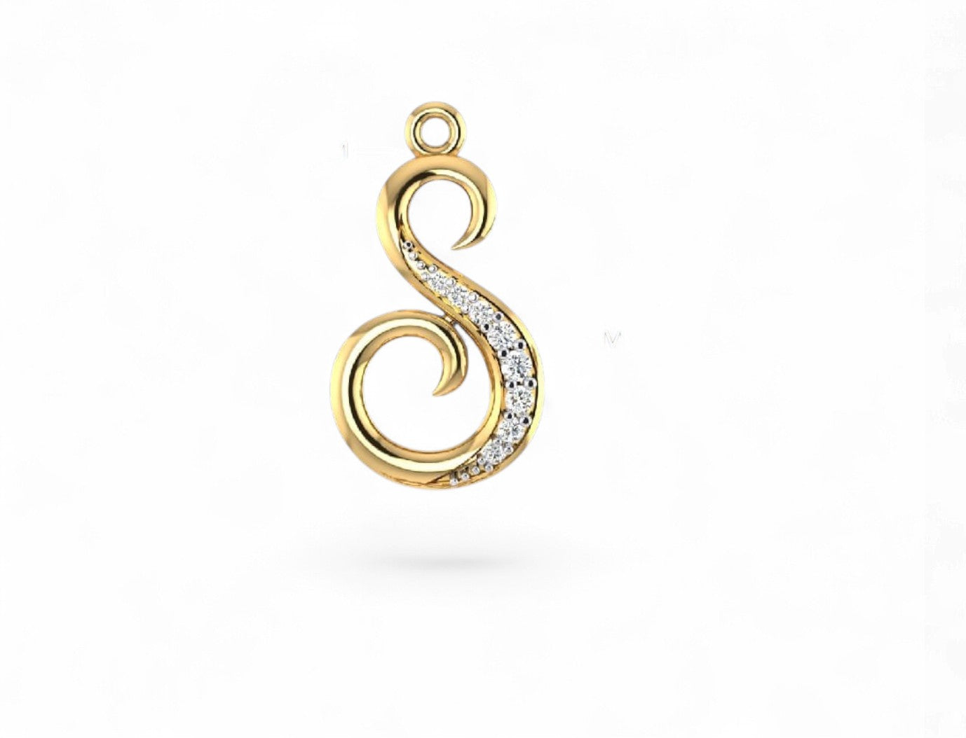 Diamond Alphabet Pendant