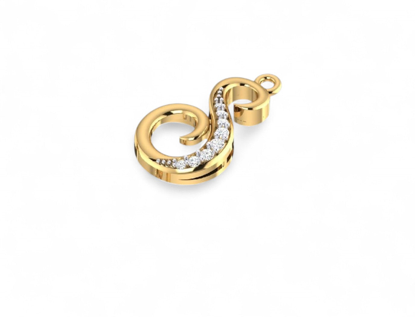 Diamond Alphabet Pendant